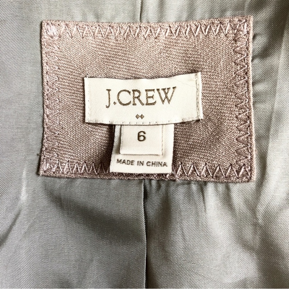 J. Crew Women's Beige Linen Blend Blazer - Picture 2 of 9
